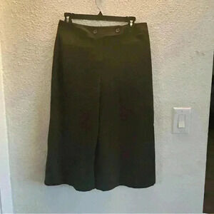 Dressbarn size 8 Brown stretch Capri cropped pants Office Business Casual